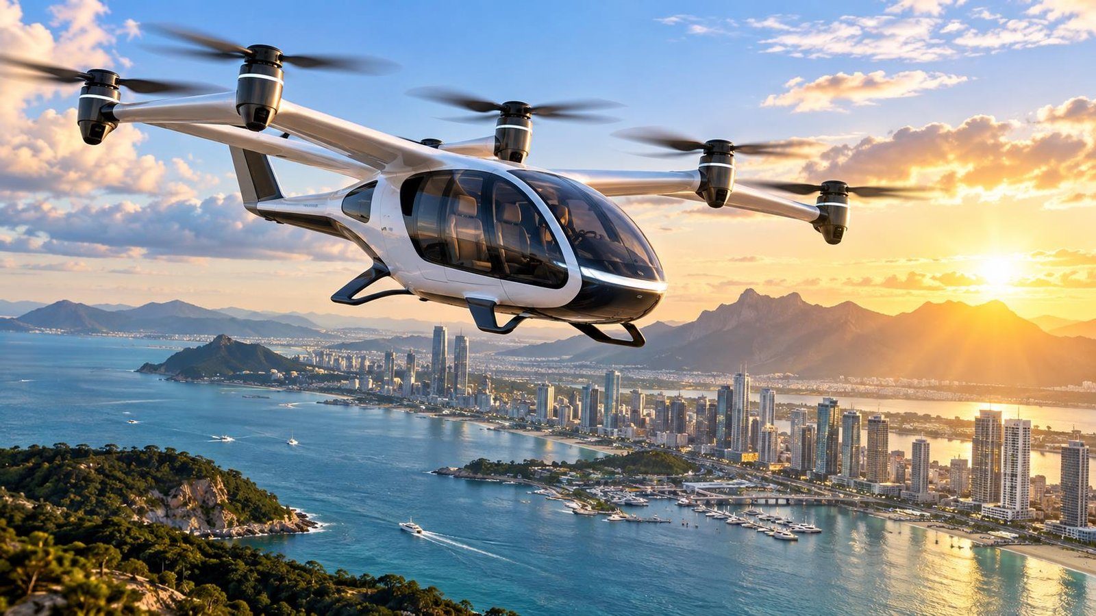 Wisk Announces a New Vertiport in California for Autonomous Aircraft - autoevolution — AI-generated aviation illustration; not the actual aircraft or reported event.
