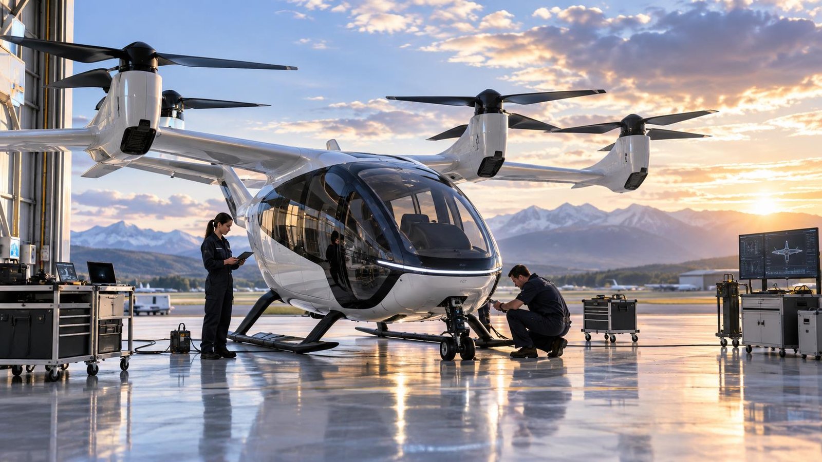 Petition for Exemption; Summary of Petition Received; Honda Research Institute USA, Inc. — AI-generated aviation illustration; not the actual aircraft or reported event.
