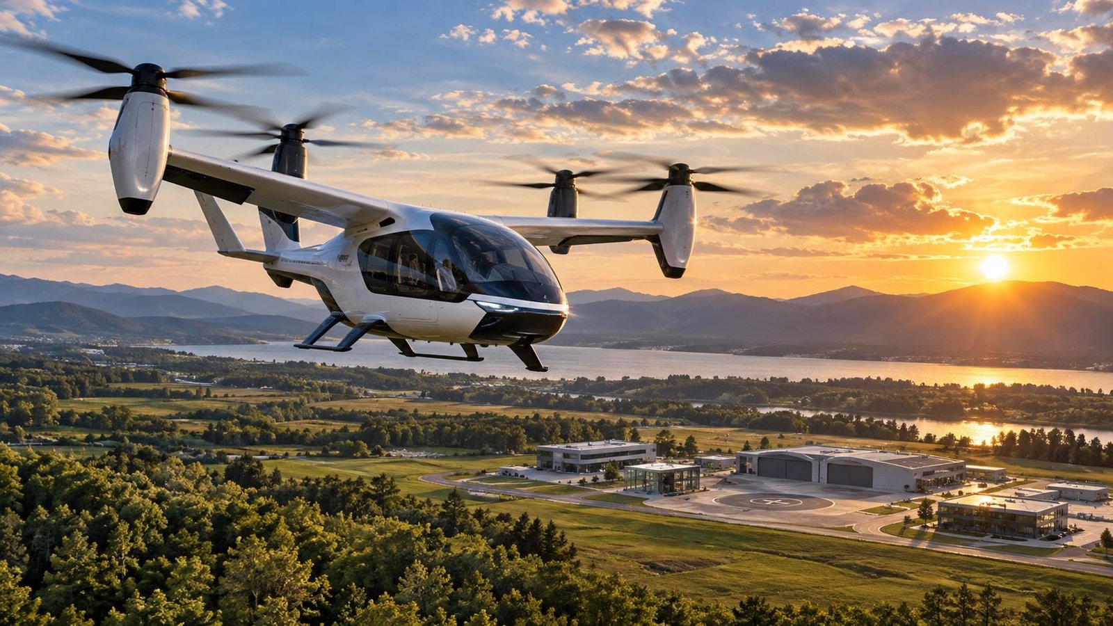 Surf Air Mobility attends FAA eVTOL integration program launch - Investing.com — AI-generated aviation illustration; not the actual aircraft or reported event.