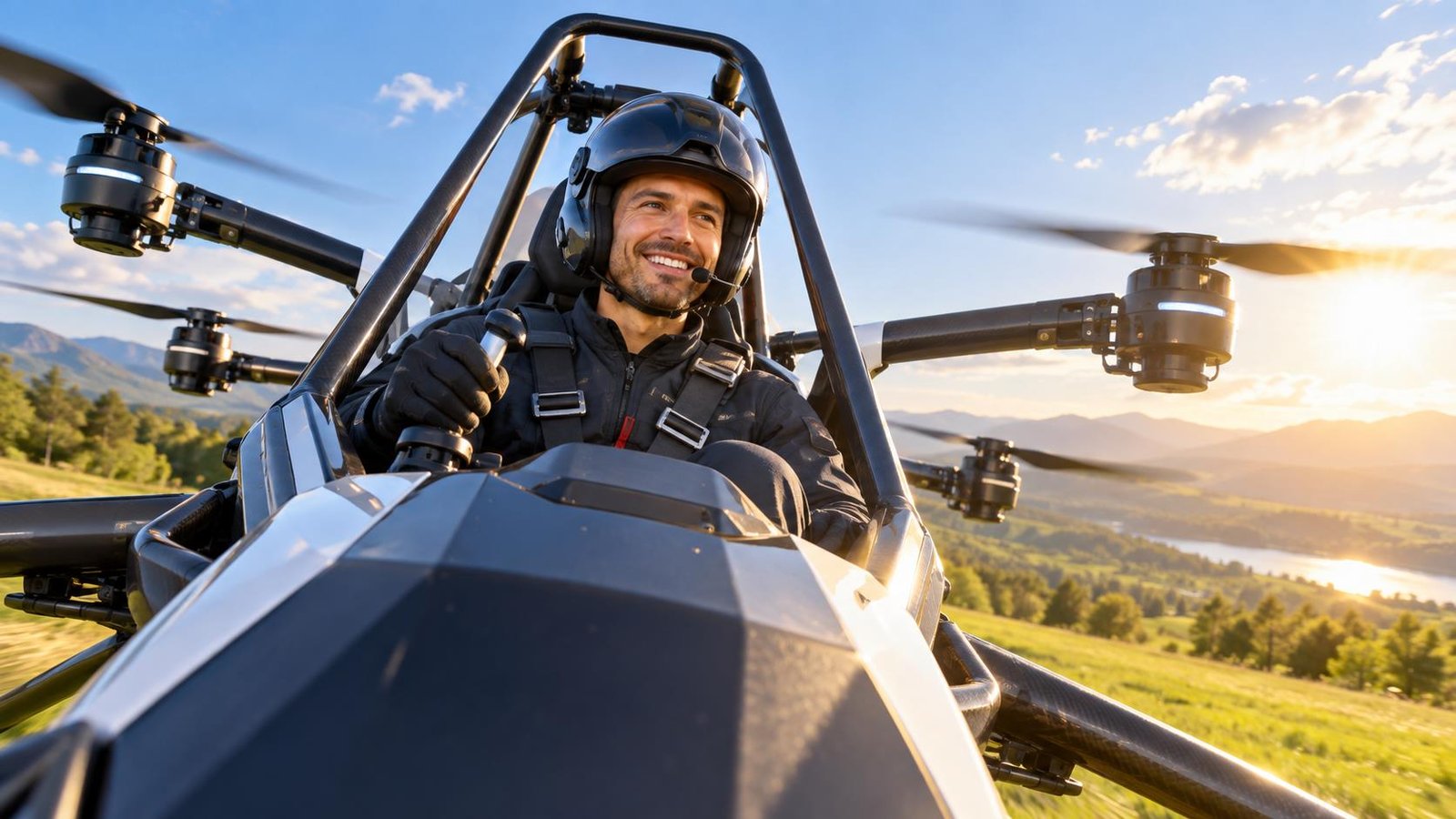 WOMEN IN AAM PODCAST: DRONELIFE.com’s Miriam McNabb on Drones and the Future of Advanced Air Mobility — AI-generated aviation illustration; not the actual aircraft or reported event.